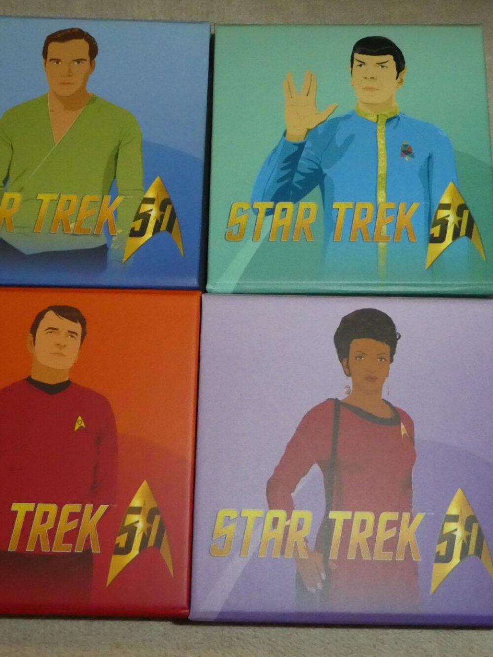 RCM  2016 Canada Star Trek Silver Coin Set - Kirk Spock Uhura Scotty